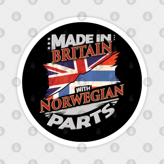 Made In Britain With Norwegian Parts - Gift for Norwegian From Norway Magnet by Country Flags